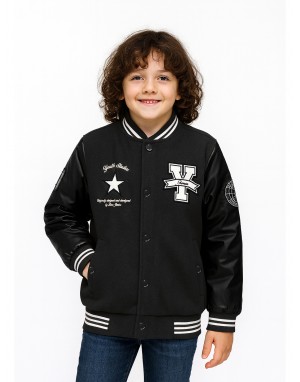 Boys Jacket Sporty Urban Black